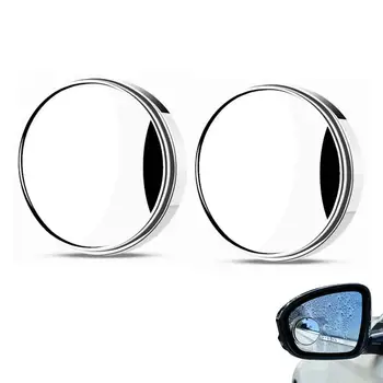 Aklojoje Veidrodžių Apvalios Apvalios Formos HD Stiklo aklojoje Veidrodžių Išgaubti išoriniai Veidrodėliai Klijuoti Dizainas 360 Reguliuojamas Aklas
