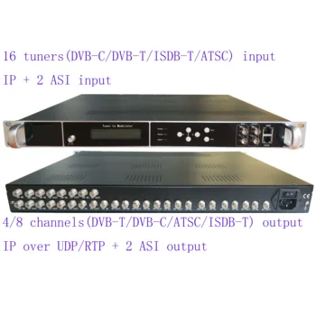 16 taip, dvb-s2/S dvb-C kabelinės televizijos moduliatorius, 16 kelią DVB-C/T imtuvas DVB-C RF moduliatorius, TV headend