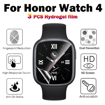 Hidrogelio Filmas GARBĘ Žiūrėti 4 Smartwatch Screen Protector, Minkštos TPU Aišku, Apsauginės HD Padengti Kino Raštas Žiūrėti Priedai