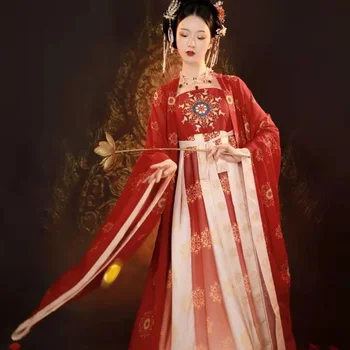Senovės Moterys Elegantiškas Hanfu Tang Dinastijos Suknelė Retro Tang Dinastijos Šokių Kostiumai, Tradicinė Kinų Hanbok Pasakų Kostiumas Moterims