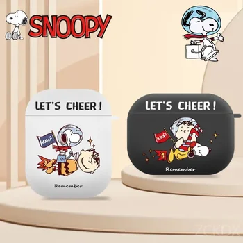 Snoopy Charlie Brown Silikono Atveju AirPods 1 2 3 Pro Mados Animacija atsparus smūgiams Bluetooth 