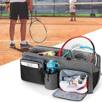 Teniso Krepšys Teniso Nešti Pečių Maišą Raquet Vežėjas Hold Pickleball Teniso, Badmintono Rakečių Kamuoliai Dovanų Maišeliai