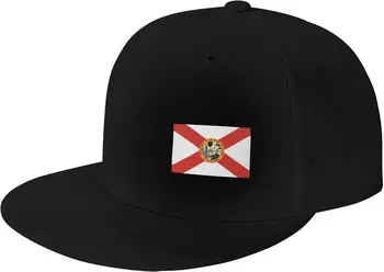 Butas Kraštų Snapback Cap Skrybėlę Vyrams - Floridos valstijos Vėliava, Antspaudas Spaudinių Reguliuojamas Beisbolo kepuraitę
