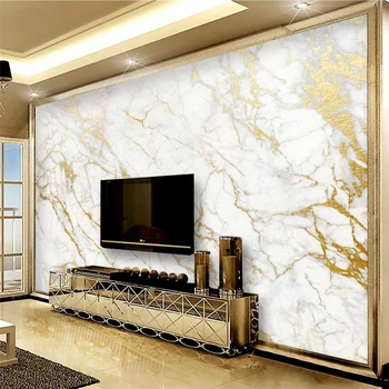 Individualizuotos fono paveikslėlį 3d freskos aukso šilko modelis džiazo balto marmuro fone sienos gyvenimo kambario, miegamasis restoranas apdailos фотообои