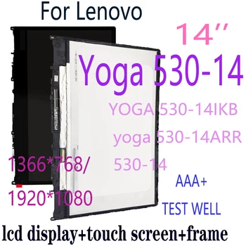 Originali 14.0 colių HD LCD Ekranas LENOVO JOGOS 530-14IKB jogos 530-14ARR 530-14 LCD Jutiklinis Ekranas skaitmeninis keitiklis Asamblėjos Rėmo 81H9