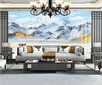 beibehang Pritaikytas modernus miegamojo kambarį naujas Kinų stiliaus tėtis peint akmens grūdų kraštovaizdžio foną