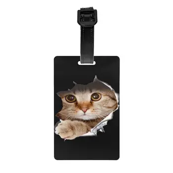 Custom Cute Kačių Bagažo etiketę Pavadinimas Kortelę Privatumo Padengti ID Etiketės, Kelionės Krepšys, Lagaminas