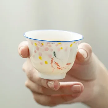 Japonų Stiliaus Keramikos, Rankomis Dažyti Meistras Arbatos Puodelio Namų Kung Fu Drinkware Arbatos Rinkinys Balto Porceliano Rankų Darbo Mažas Arbatos Dubenėlį