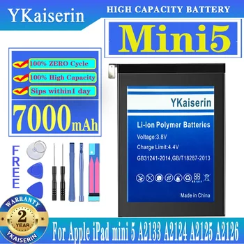 YKaiserin 7000mAh Baterija Apple IPad Mini 5 A2133 A2124 A2125 A2126 Mini5 Mini 5 Naujų Batteris + Stebėti Kodas