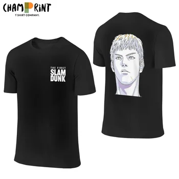 Slam Dunk Basketball Anime vyriški Dviejų Pusių T Shirts Slam Dunk Naujovė Tees Trumpas Rankovės Įgulos Kaklo Marškinėliai Medvilnės Plius Dydis Viršūnės