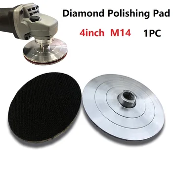 1PC 4inch Filmavimo Mygtukai Deimantiniai Poliravimo Padas Aliuminio Pagrindo Pagrindo Turėtojas M14 Šlifavimo Staklių Priedai